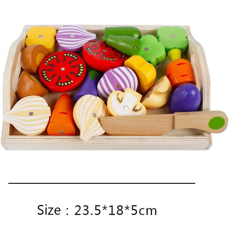 Wooden Fruit Cutting Set