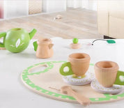 Wooden Green Tea Set