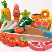 Wooden Fruit Cutting Set