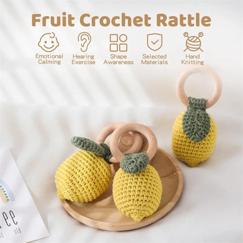 Lemon Rattle Bite Strength Exercise Comfort Toy