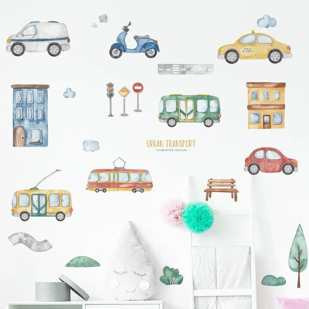 Soft Color Car Wall Stickers