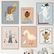 Animal Canvas Art for Nurseries - Mandhi