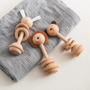 Wooden Animal Rattle Toys