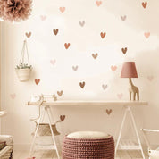 Boho Nursery Polka Dot & Hearts Wall Stickers - Mandhi