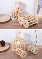 Baby Music Wood Rolling Cage Bell Toy