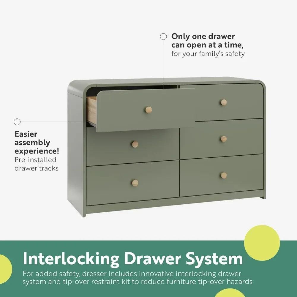 Olive 6-Drawer Dresser