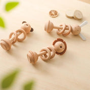 Wooden Animal Rattle Toys