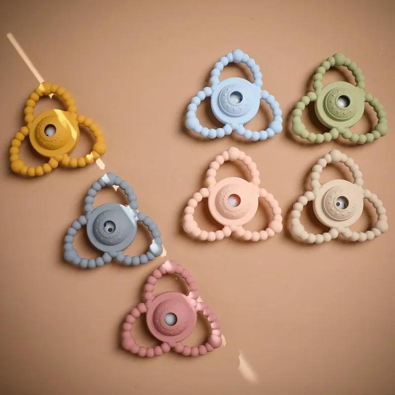 Baby Silicone Teether Ring  Rattles