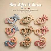 Baby Silicone Teether Ring  Rattles