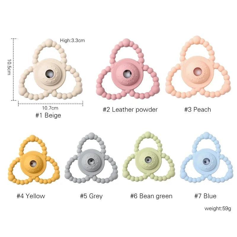 Baby Silicone Teether Ring  Rattles