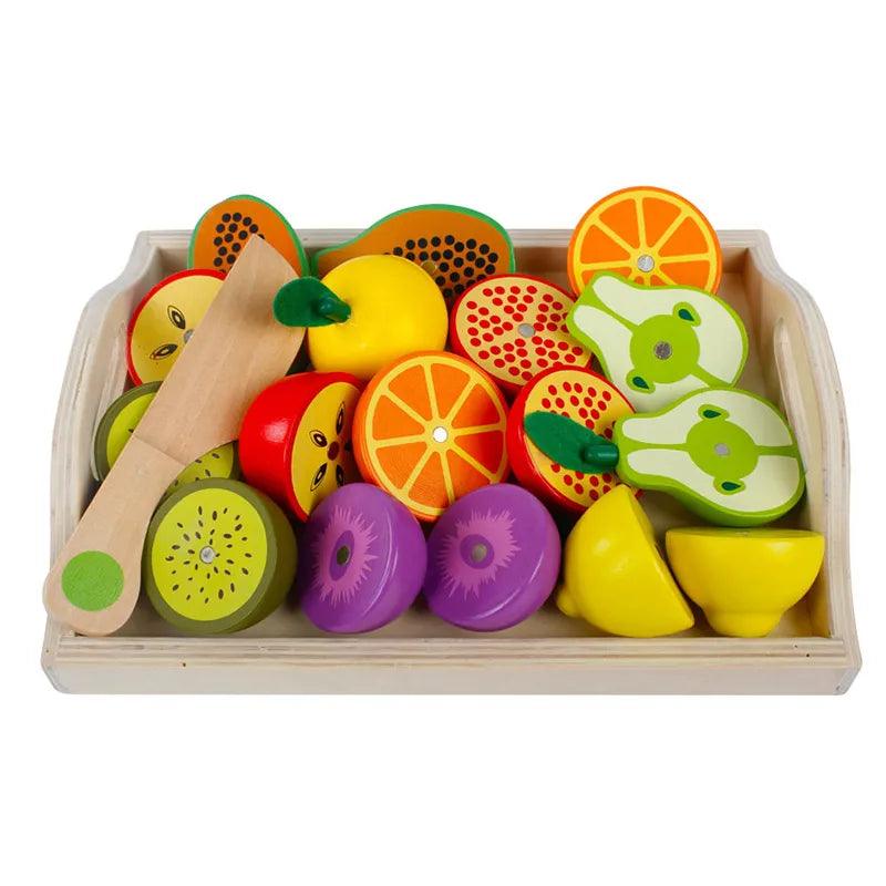 Wooden Fruit Cutting Set