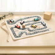 Montessori Wooden Car Road Map Game