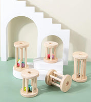 Baby Music Wood Rolling Cage Bell Toy