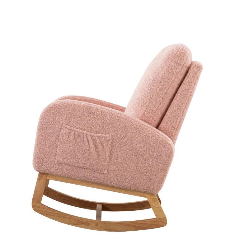 Fluffy Pink Rocking Chair