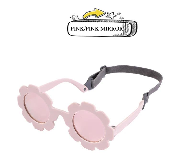 Baby Polarizrd Round Sun Flower Sunglasse