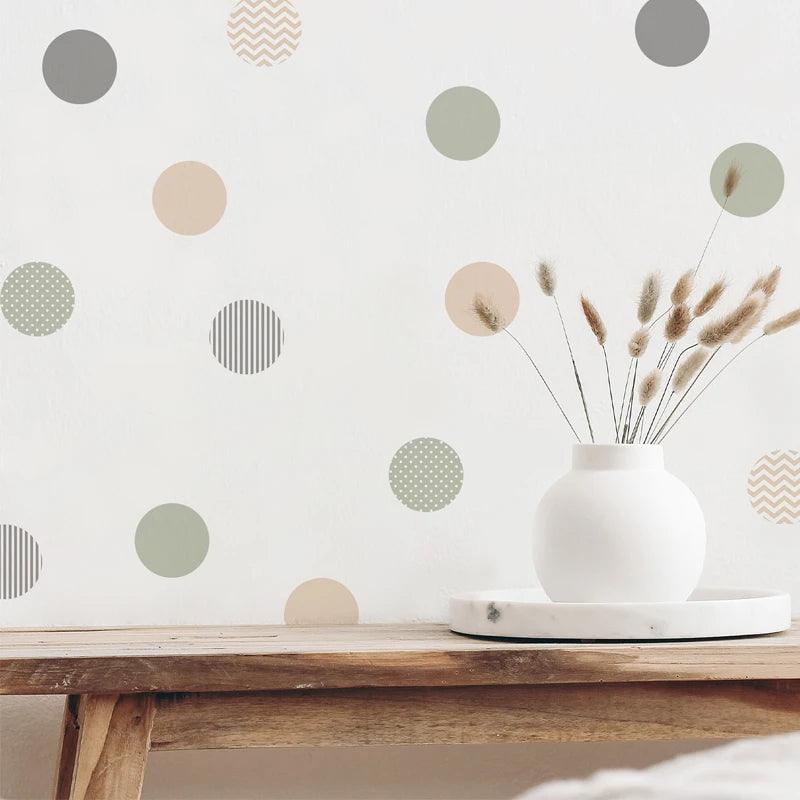 Pastel Polka Dots Wall Stickers