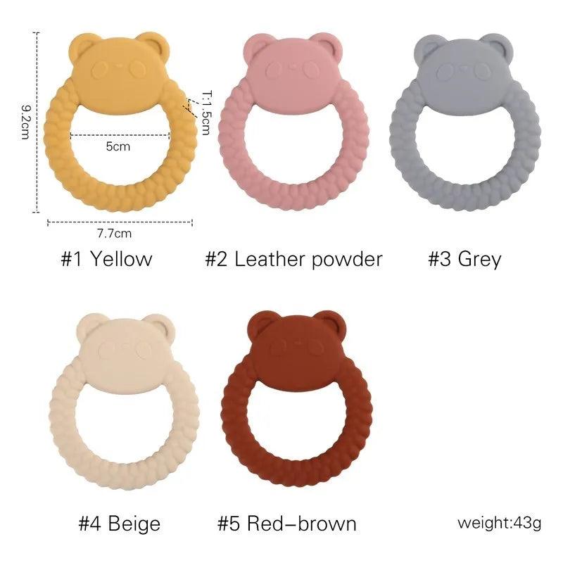 Baby Silicone Teether Ring  Rattles