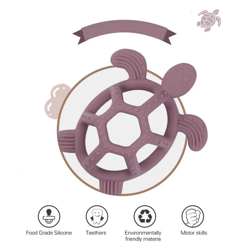 Baby Silicone Teether Ring  Rattles