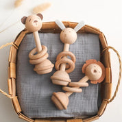 Wooden Animal Rattle Toys