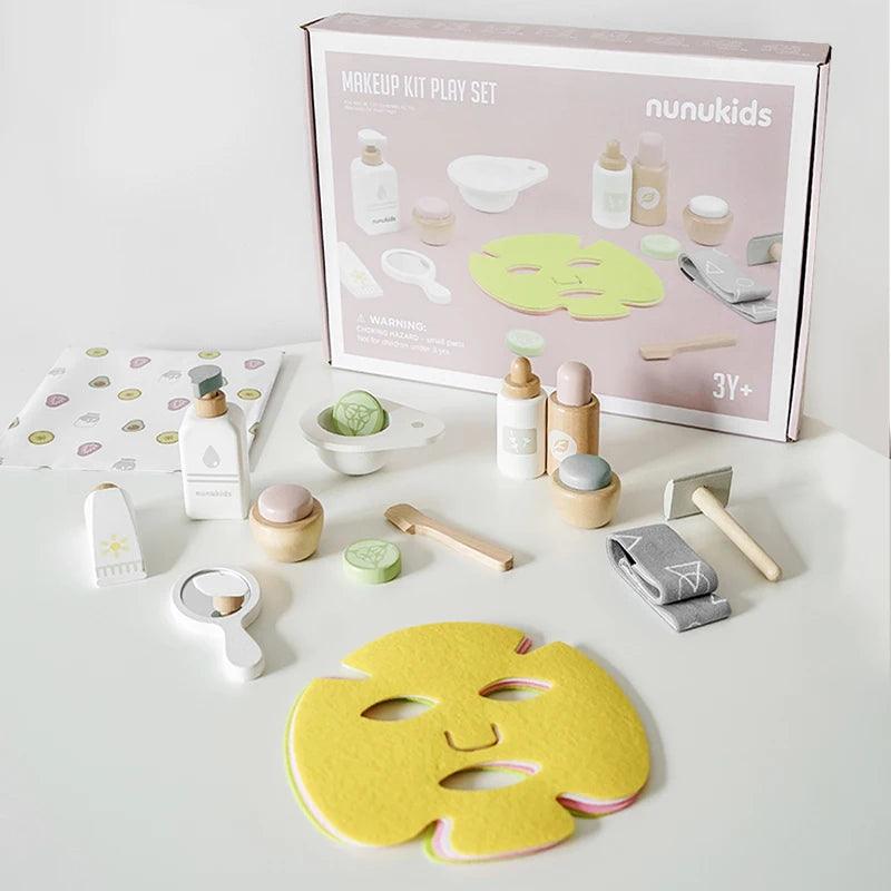 Wooden Pretend Play Facial Mask Makeup Set