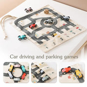 Montessori Wooden Car Road Map Game