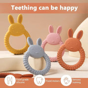 Baby Silicone Teether Ring  Rattles