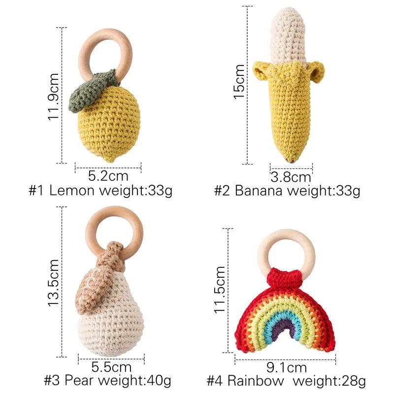 Lemon Rattle Bite Strength Exercise Comfort Toy