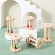 Baby Music Wood Rolling Cage Bell Toy