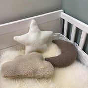 Dreamy Moon, Star, and Cloud Plush Cushions