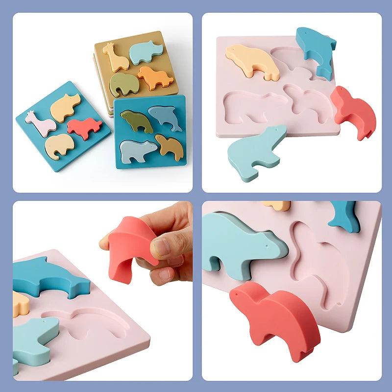 Silicone Animal Baby Puzzle