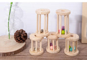 Baby Music Wood Rolling Cage Bell Toy