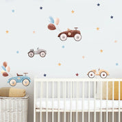 Vintage Car & Airplane Wall Stickers