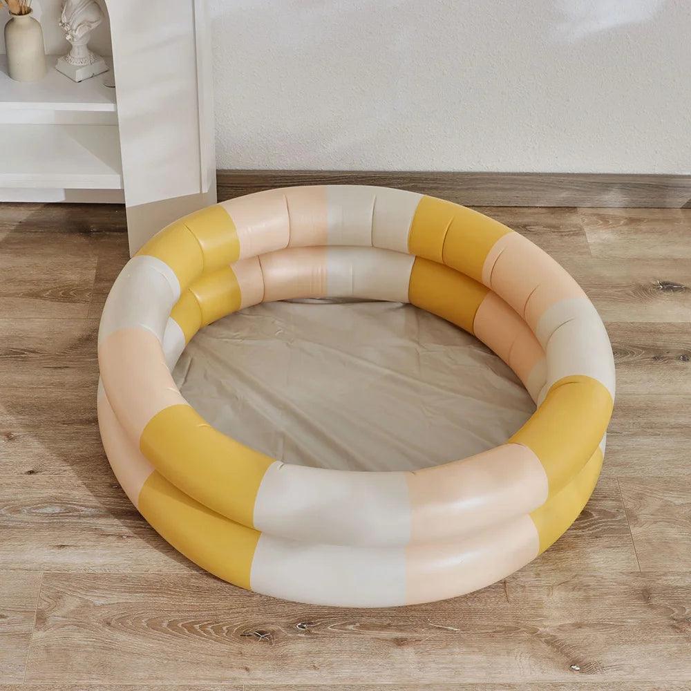 Inflatable Baby Swimming Pool Kids Bath Tub Outdoor Paddling Pool Soft PVC Round Fence Play Space Room Bath Pool Water Toy - Mandhi