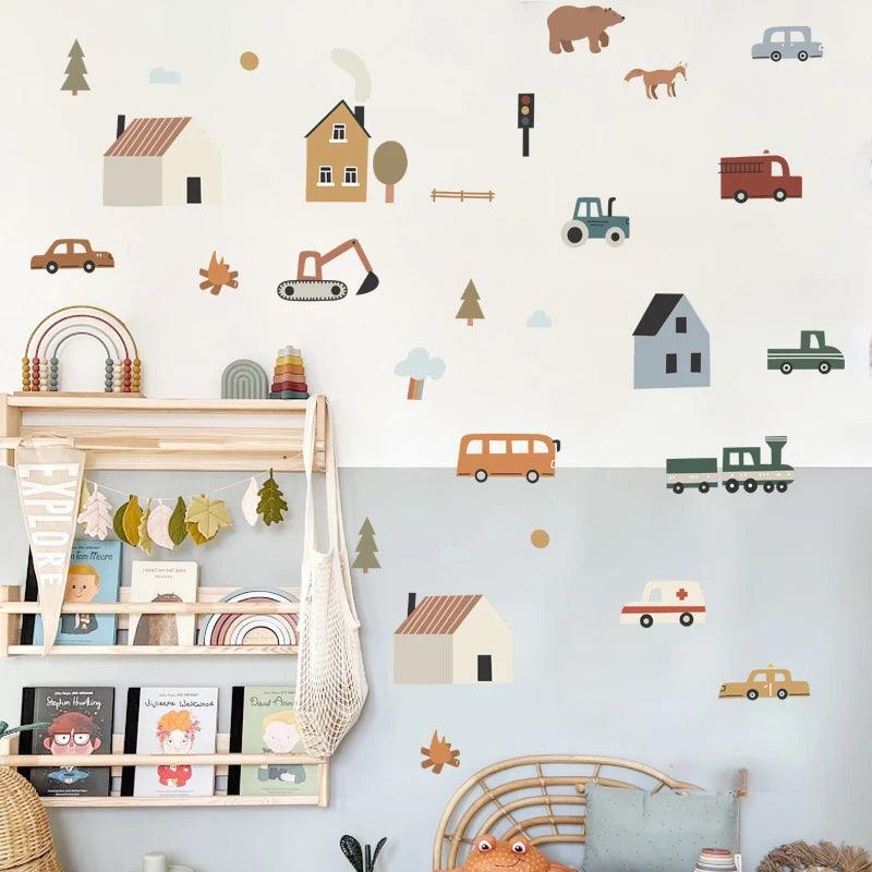 Nordic Cars Wall Stickers - Mandhi