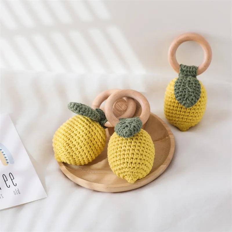 Lemon Rattle Bite Strength Exercise Comfort Toy