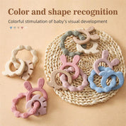 Baby Silicone Teether Ring  Rattles