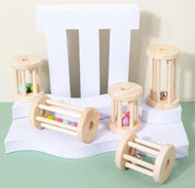 Baby Music Wood Rolling Cage Bell Toy