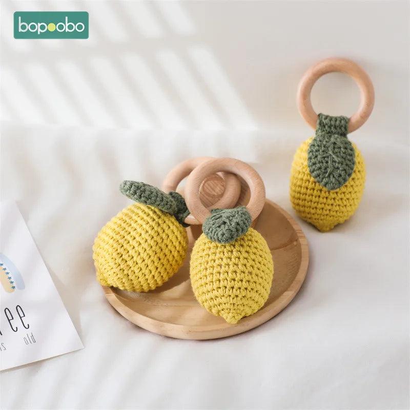 Eco-Friendly Knitted Rattles & Wooden Teethers - Mandhi