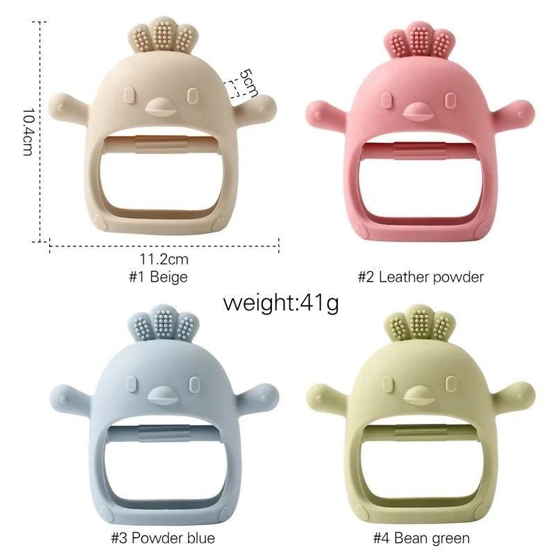 Baby Silicone Teether Ring  Rattles