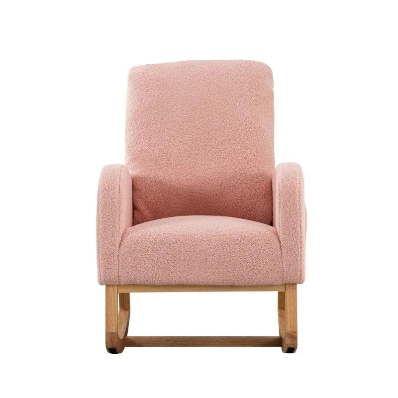 Fluffy Pink Rocking Chair