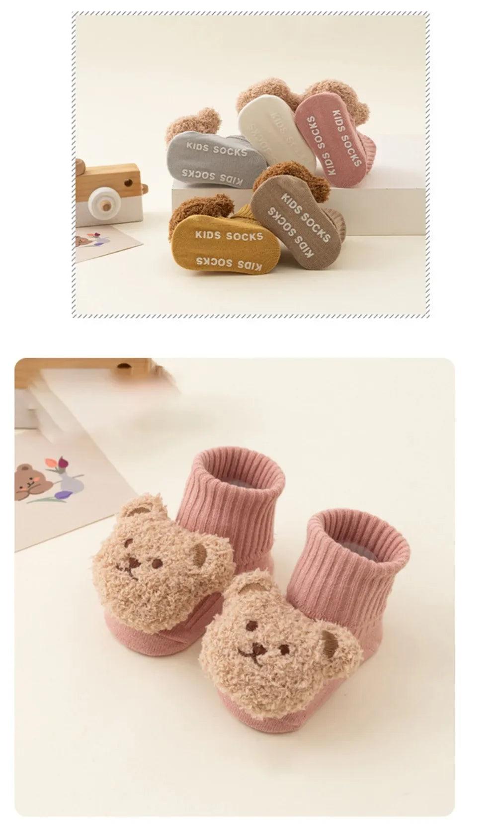 Cute Cartoon Bear Baby Socks