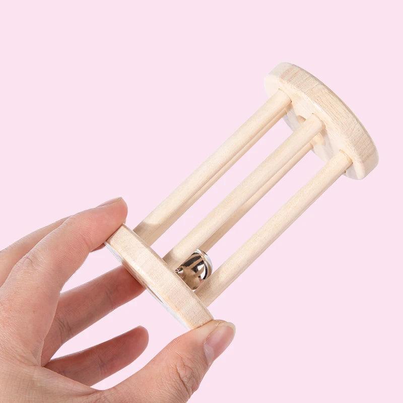 Baby Music Wood Rolling Cage Bell Toy